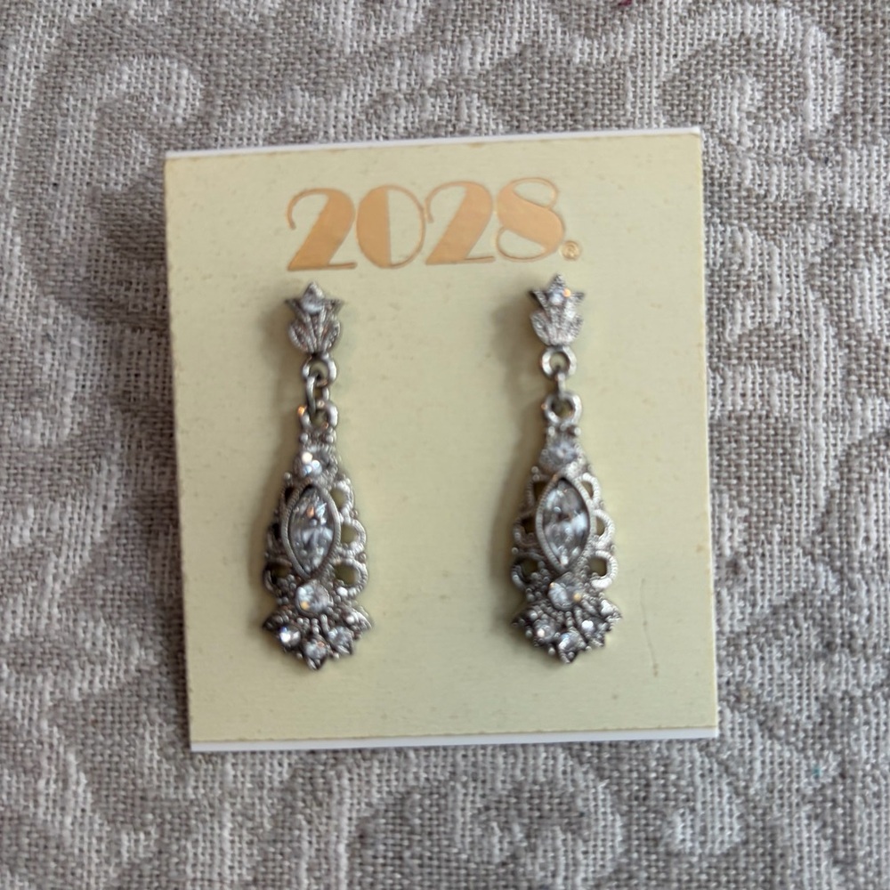 2028 Silver Drop Earrings